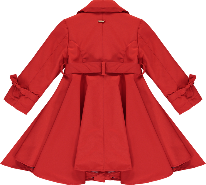 Girls red discount trench coat