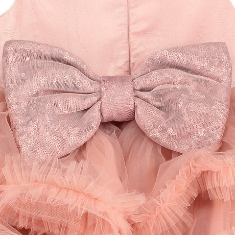 Vintage Pink Layered Tulle Dress