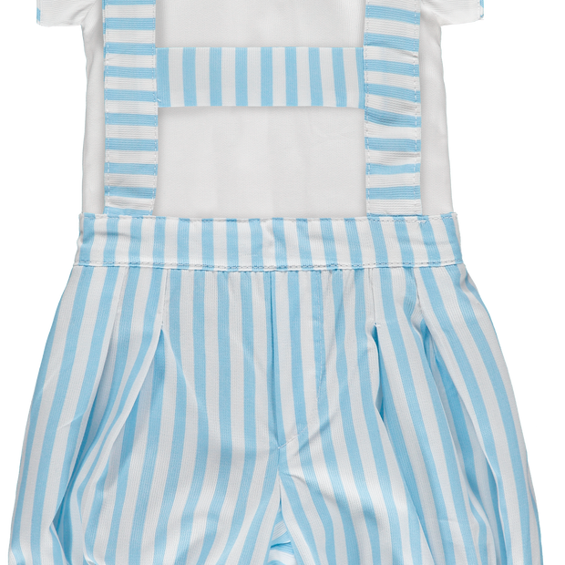 Baby Striped Blue Shirt and Shorts Set