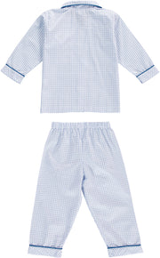 Boys Blue and White Checked Peter Rabbit Pyjamas