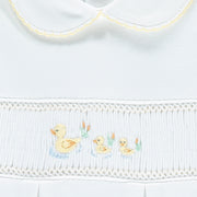 Unisex Babygrow Ducks Hand-Embroidered