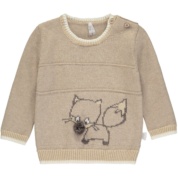 Baby Boys Brown Knitted Jumper