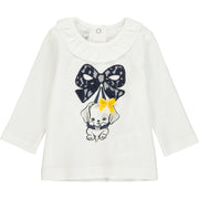 Baby Girl Ivory Cotton Top