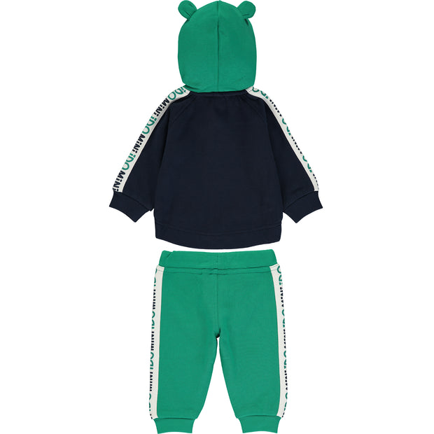 Baby Boy Zip-Up Hoodie Top and Trousers Set