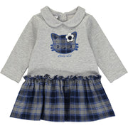 Baby Girls Grey and Blue Dress