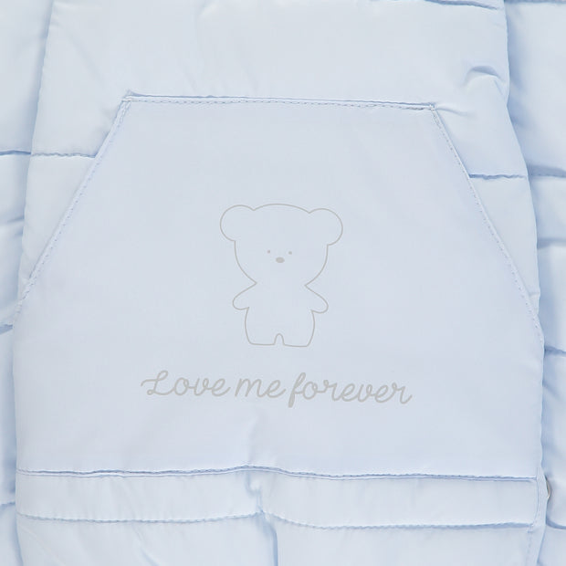 Blue Padded Baby Snowsuit