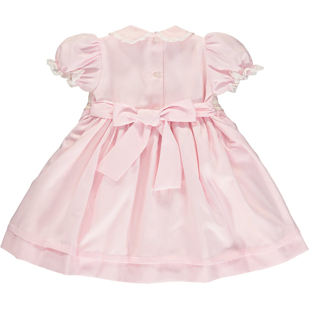 Baby Girl Pink Hand-Smocked Dress Set