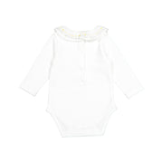 Baby Girls White Cotton Bodysuit