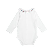 Baby Girl White Cotton Bodysuit