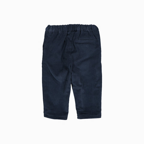 Baby Boys Navy Blue Cotton Corduroy Trousers