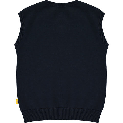 Boys Navy Blue Knitted Top