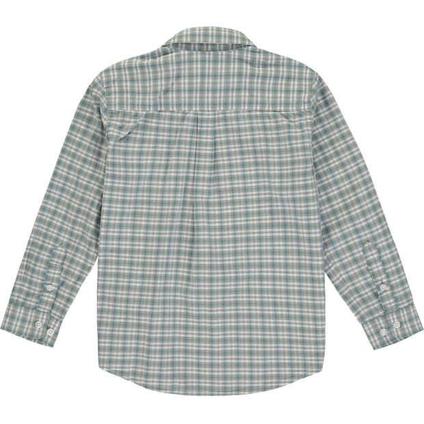 Boys Smart Green Check Shirt