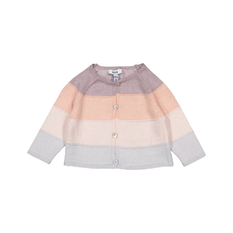 Baby Girl Striped Knitted Cotton Cardigan