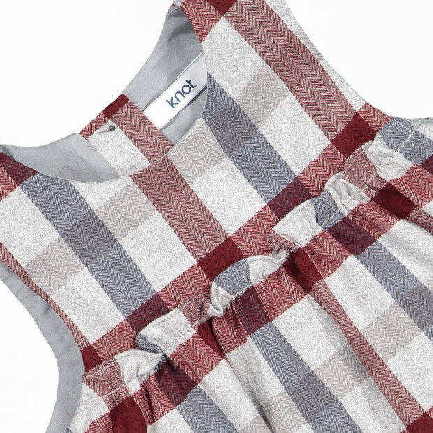 Baby Girl Cotton Checked Romper
