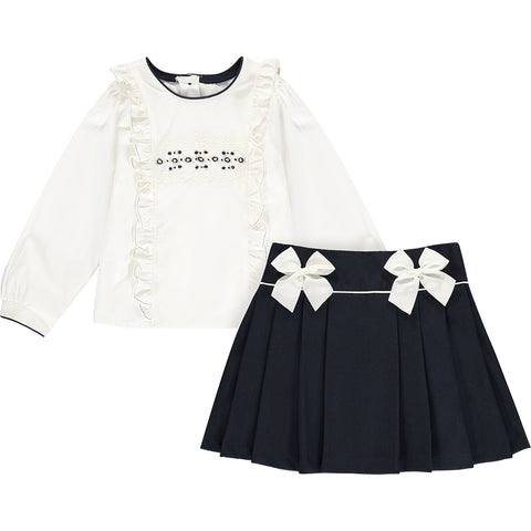 Girls Top and Skirt Outfit Set