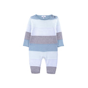 Baby Boys Blue Knitted Babygrow
