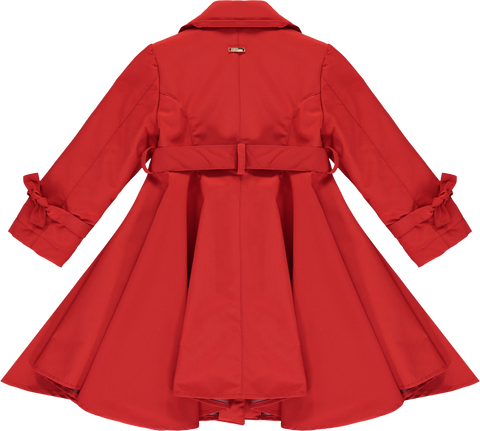 Girls Red Trench Coat