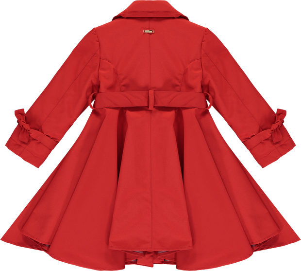 Girls Red Trench Coat