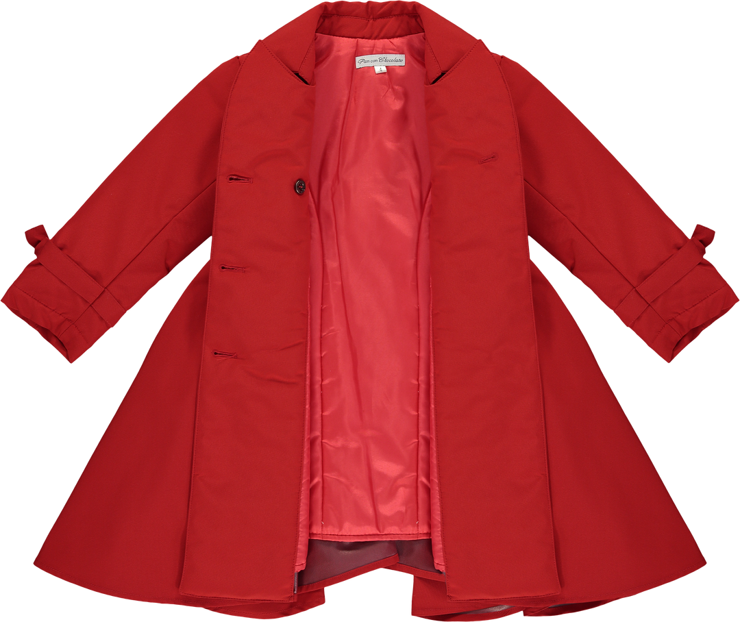 Red trench coat girl deals