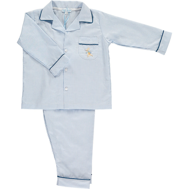 Boys Blue and White Stripe Peter Rabbit Pyjamas