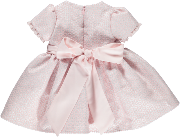 Baby Girls Pink Jacquard Dress