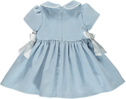 Baby Girl Light Blue Wool Blend Dress
