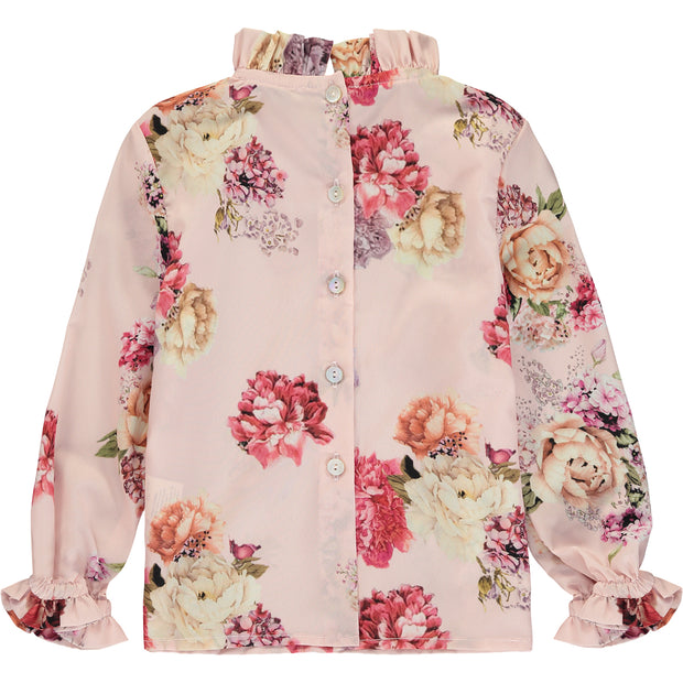 Girl Pink Floral Blouse