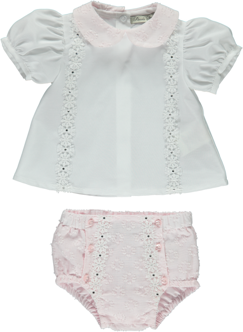 Baby Girl Pink Shorts Set