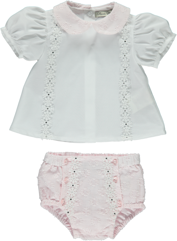 Baby Girl Pink Shorts Set