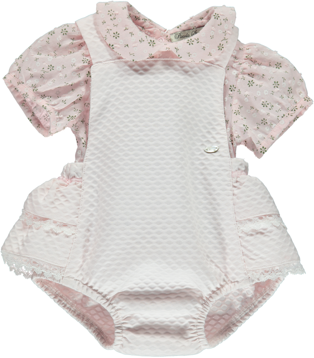 Baby Girl Pink Shortie 2 Piece Outfit Set