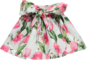 White & Pink Cotton Skirt