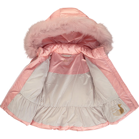 Girls Pink Puffer Jacket